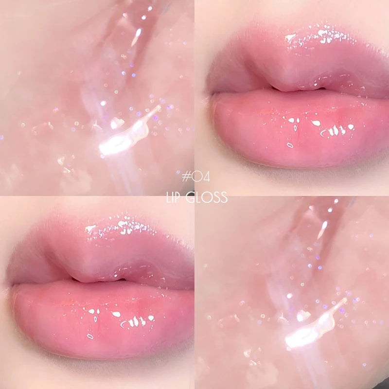 6 Color Mirror Lip Glaze Water Transparent Jelly Gloss Water Light Bright