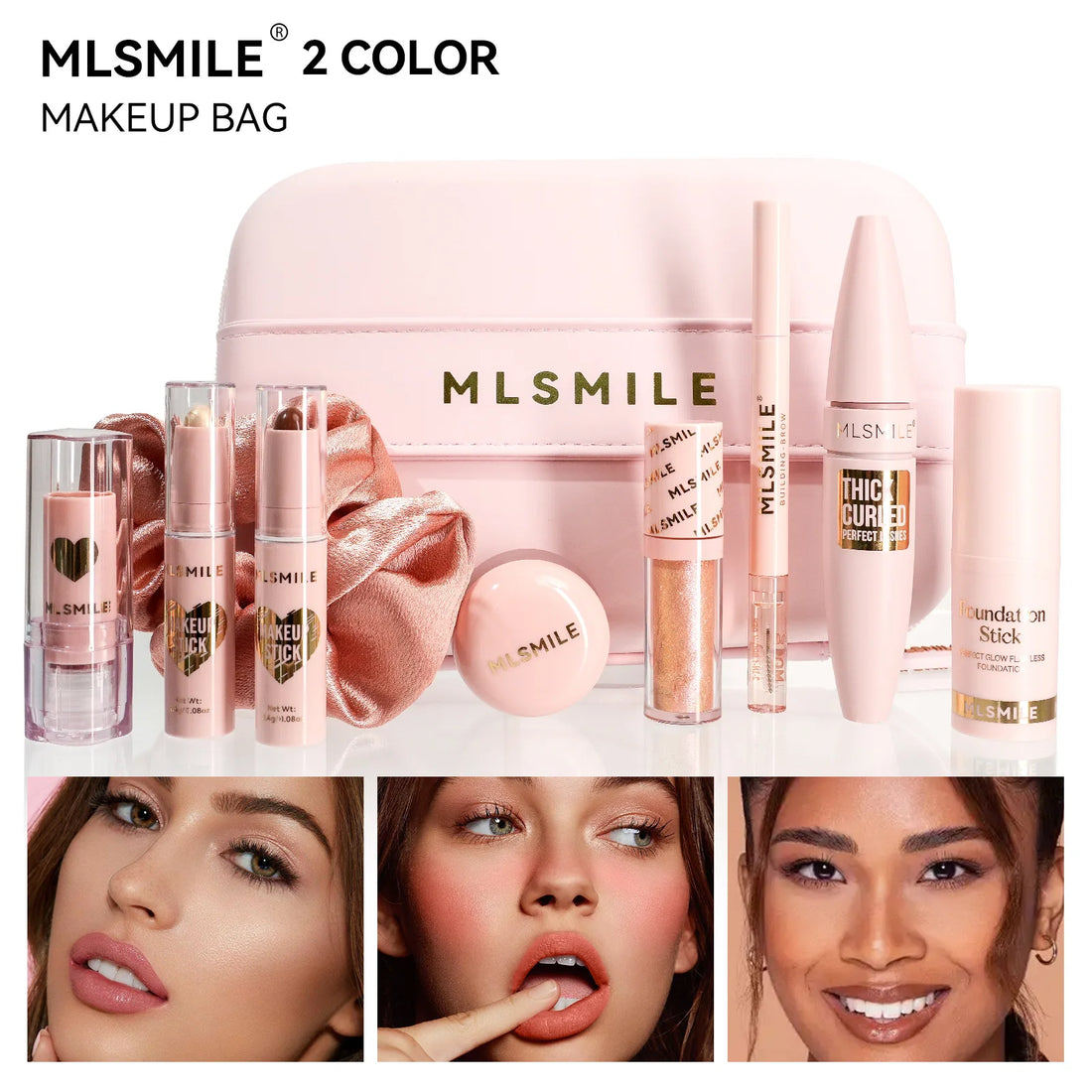Makeup Kit with Organizer – Lipstick, Eyeshadow & More