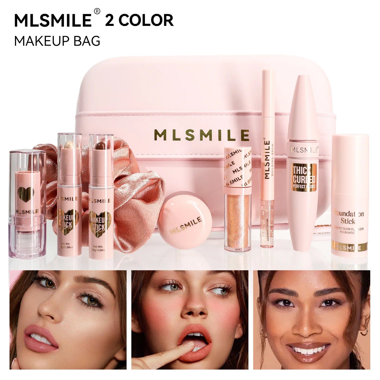 Makeup Kit with Organizer – Lipstick, Eyeshadow & More