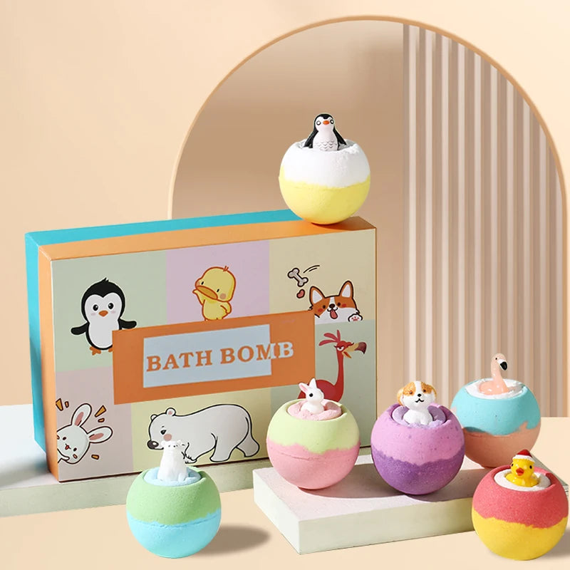 Kids Bath Bombs with Surprise Toys - 6 Pack Bubble Set