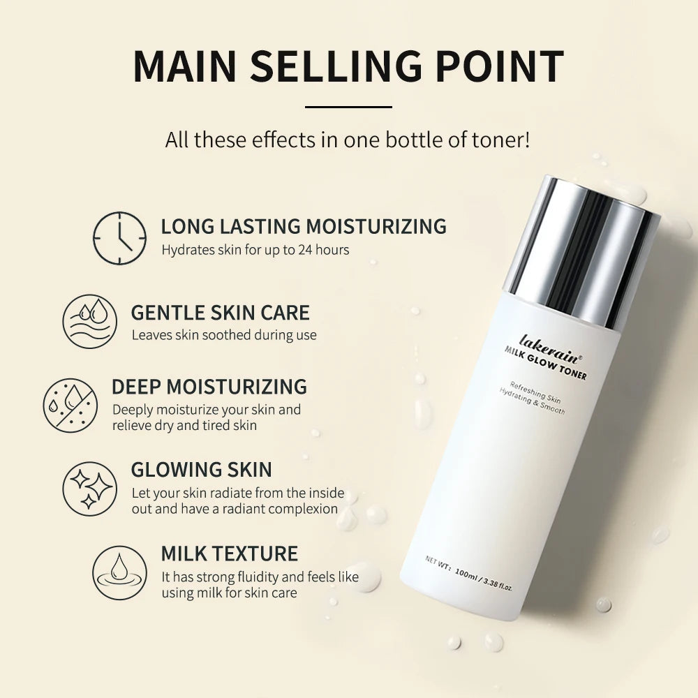 Milk Glow Toner Brightening Moisturizing Skin Care Vervelle