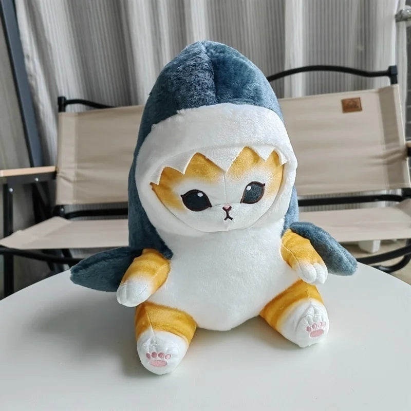 20cm Cute Shark Cat Plush Toy Doll  Japanese Popular Cartoon