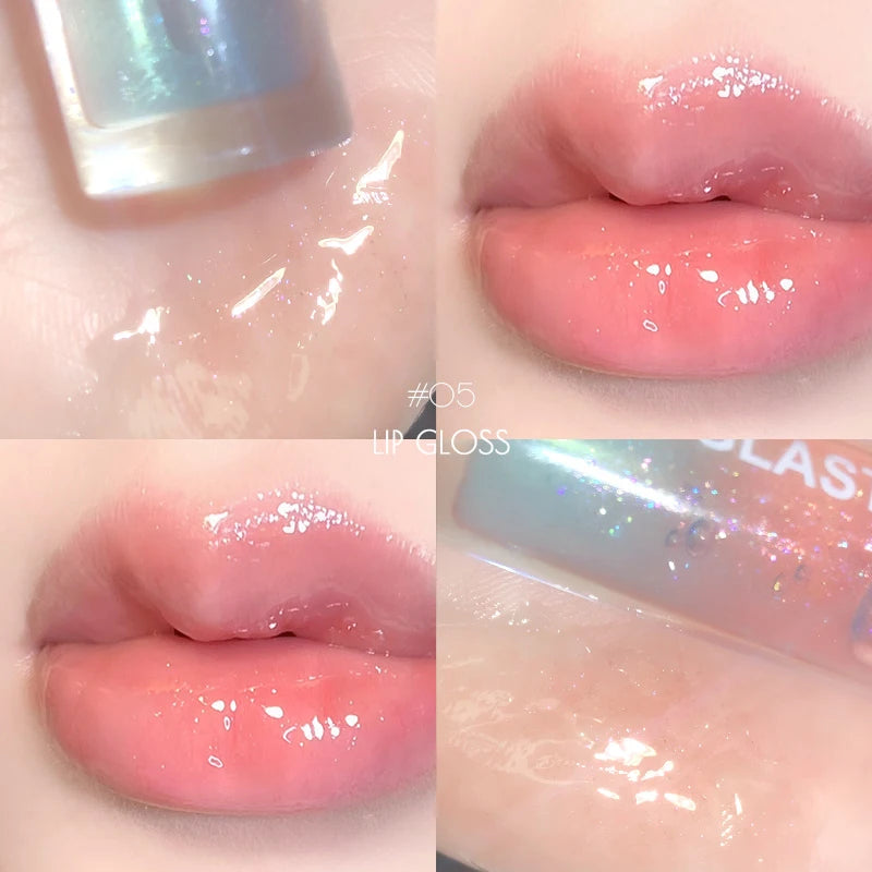 6 Color Mirror Lip Glaze Water Transparent Jelly Gloss Water Light Bright